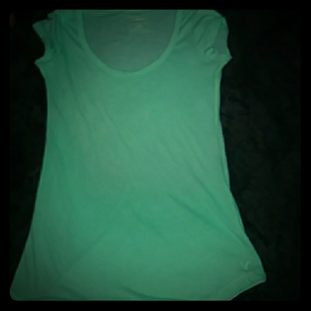 Bright green T-shirt